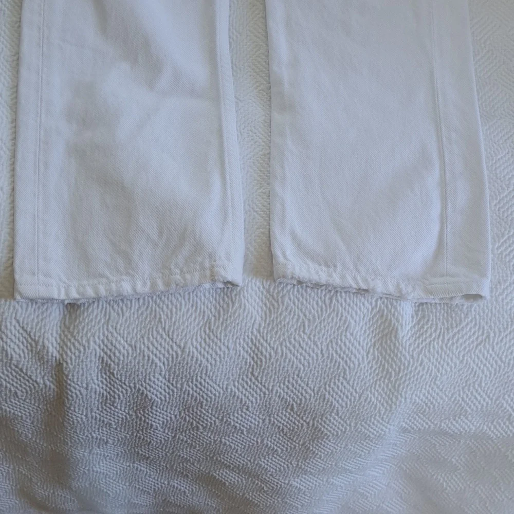Agolde Los Angeles‎ Womens Lana 100% Cotton Frayed White Straight Ankle Jeans 29 - Picture 8 of 8
